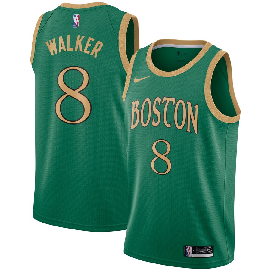 Men's Boston Celtics Kemba Walker #8 2019-20 Finished Nike Green Swingman City Edition Jersey 2401PZLO